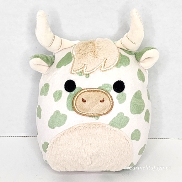 CELESTINO 🐮 Green Spotted Highland Cow w Fur Belly Original Squishmallow NWT - Picture 1 of 7